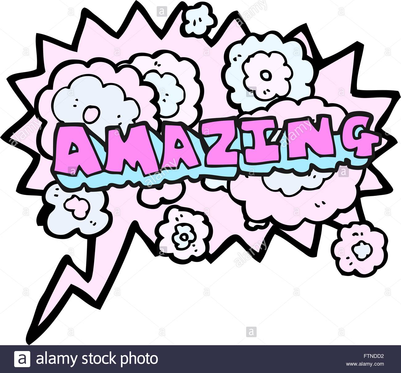 1300x1207 Freehand Drawn Speech Bubble Cartoon Amazing Word Stock Vector Art