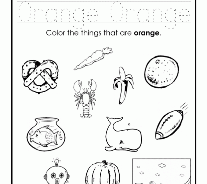 678x600 Printable Color Worksheets Coloring Page