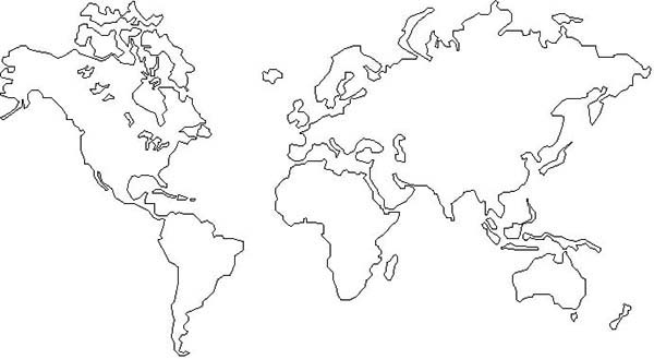 600x329 The World Map Coloring Page