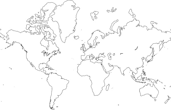 600x388 World Map Clip Art Free Vector In Open Office Drawing Svg ( Svg