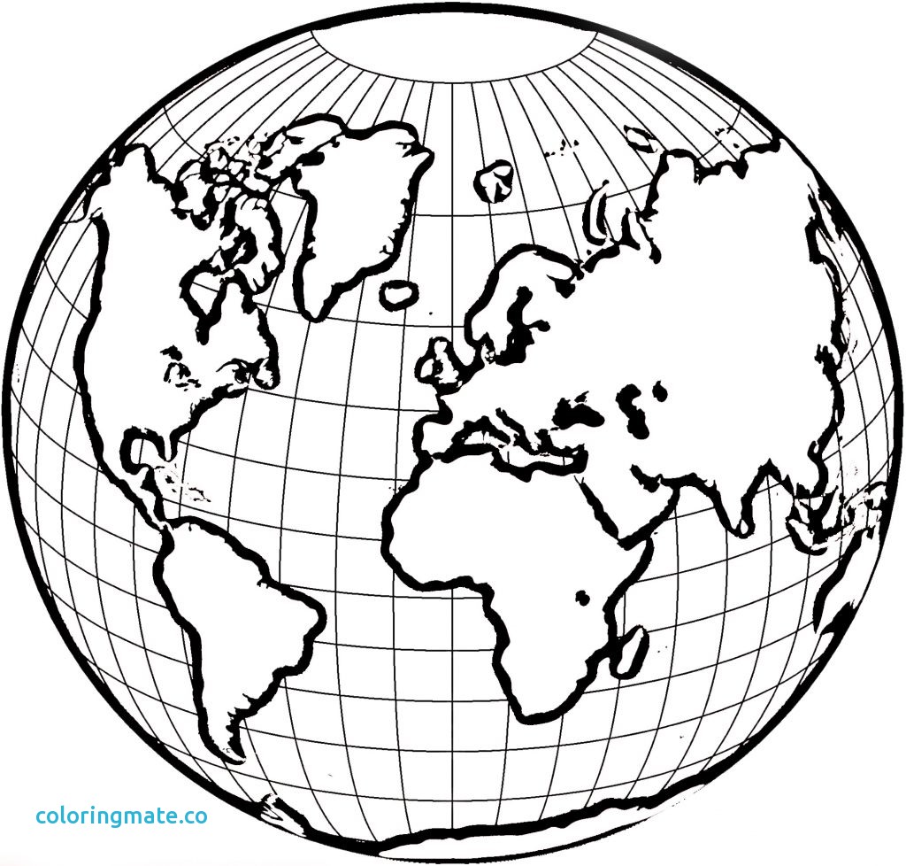 1024x978 Globe Coloring Page Elegant Best Photos Of Earth Sketch Drawing