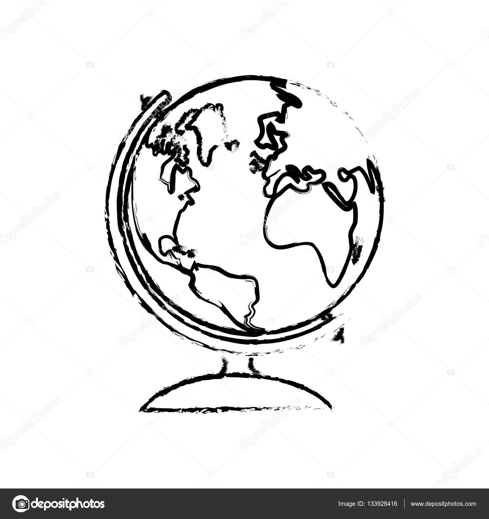 1600x1700 School World Globe Stock Vector Djv