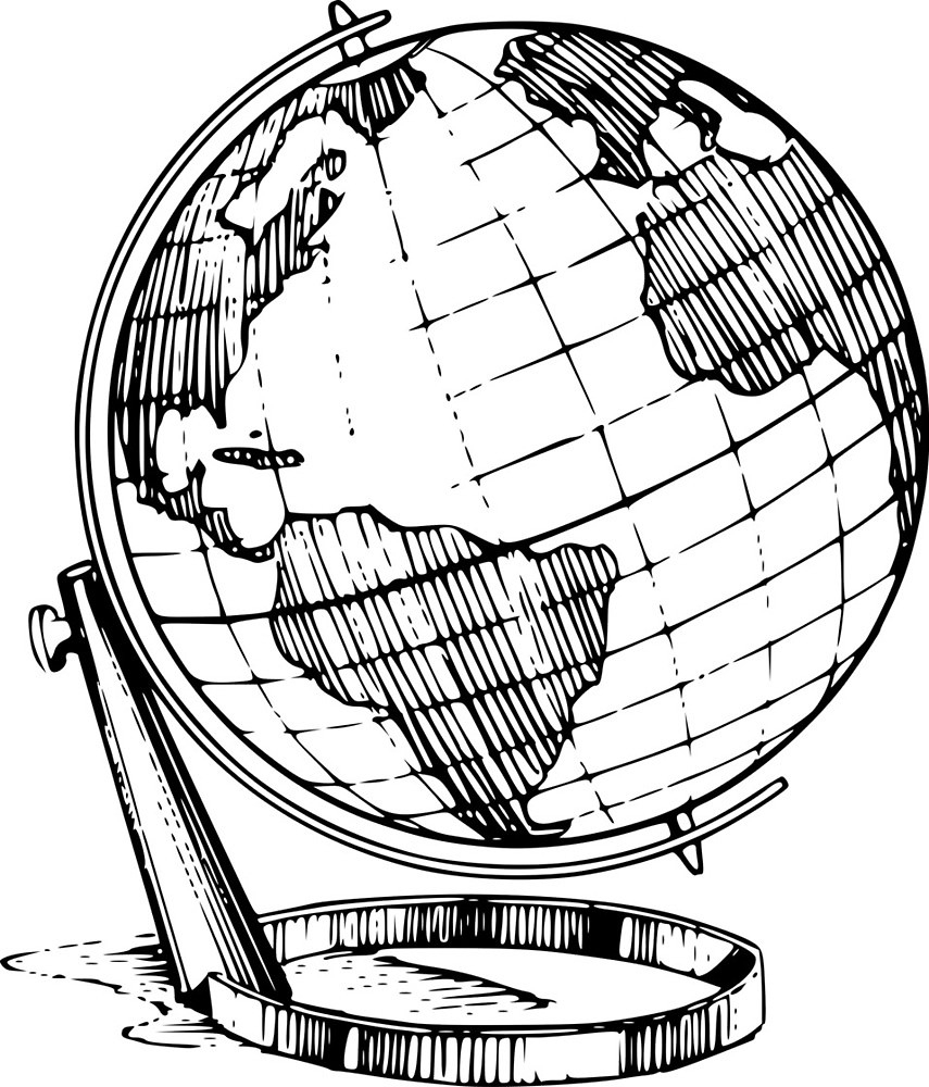 855x1000 Drawing Of The Globe