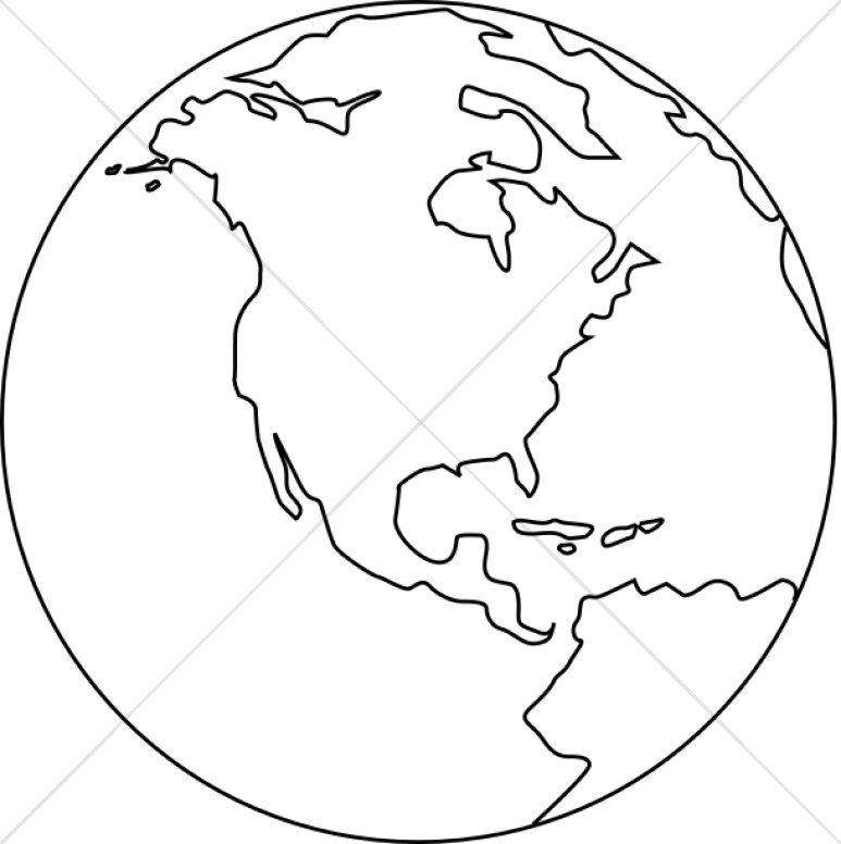 773x776 Line Art Globe Black And White Peace Clipart