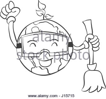 342x320 Drawing Green World Concept. Tree On The Earth In Hands Stock