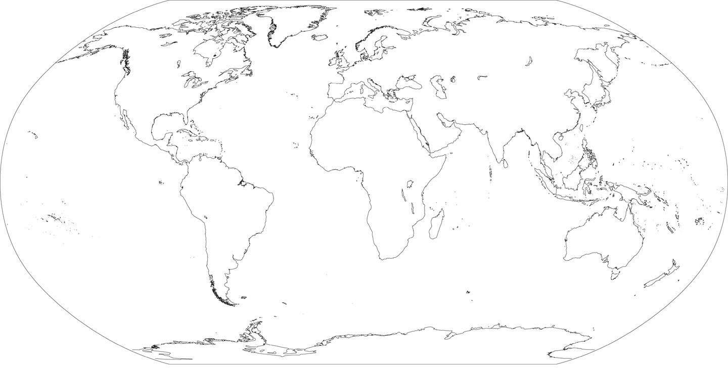 World Map For Drawing at GetDrawings | Free download