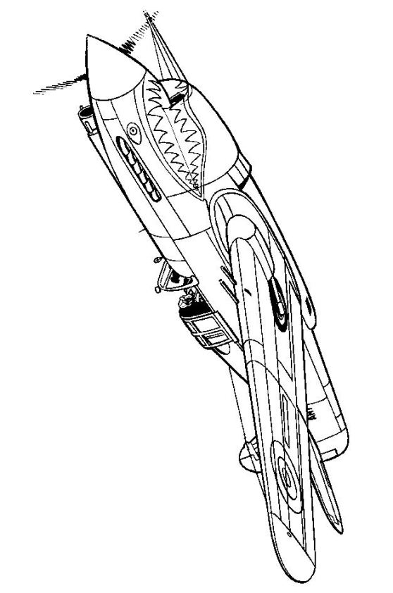 558x842 Coloring Page Wwii Aircrafts