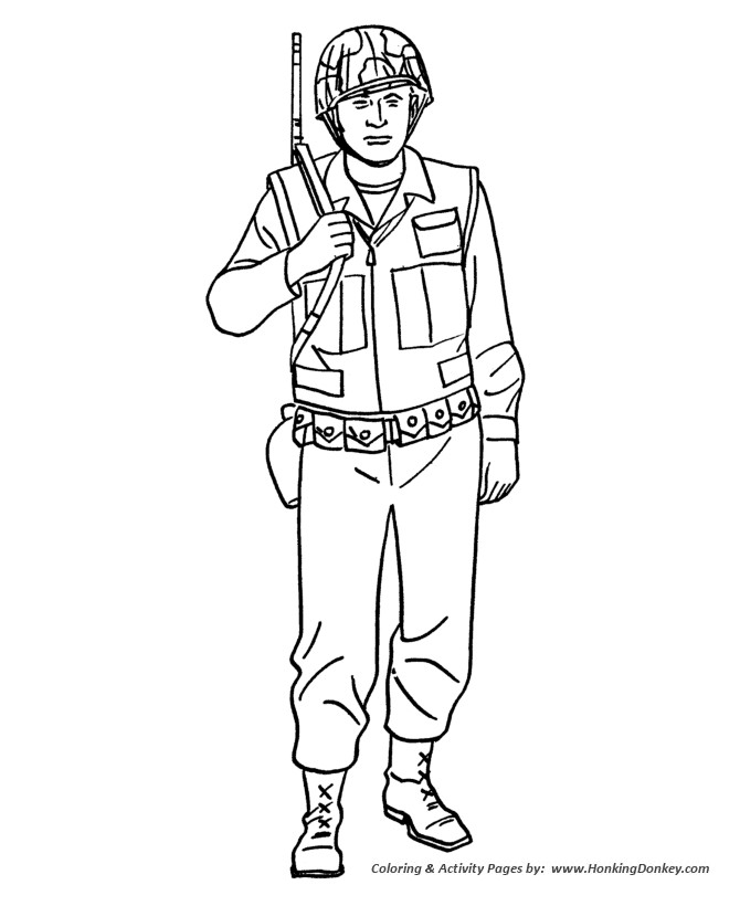 670x820 Armed Forces Day Coloring Pages Us Army Soldier