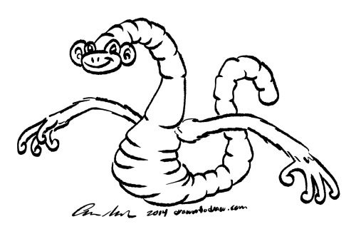500x328 Monkey Worm Drawn To Draw