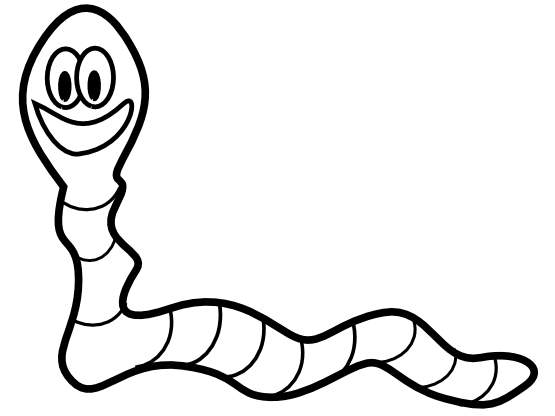 555x416 Worm 7 Black White Line Flower Clipart Panda