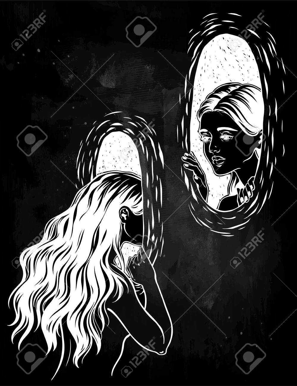 999x1300 Beautiful Girl Looking Through The Magic Teleport Wormhole