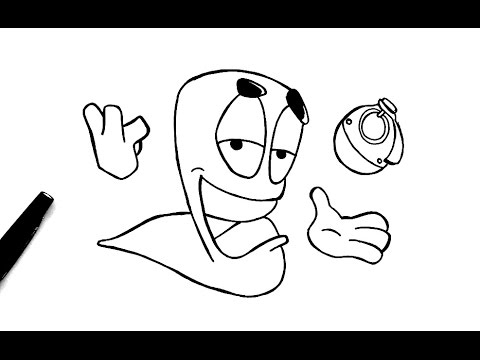 480x360 Comment Dessiner Worms (Worms 4)