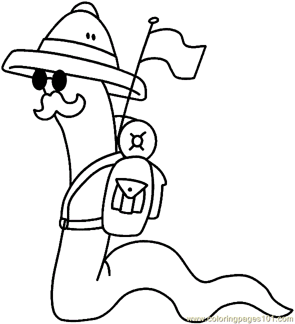 590x648 Snow Worms Coloring Page