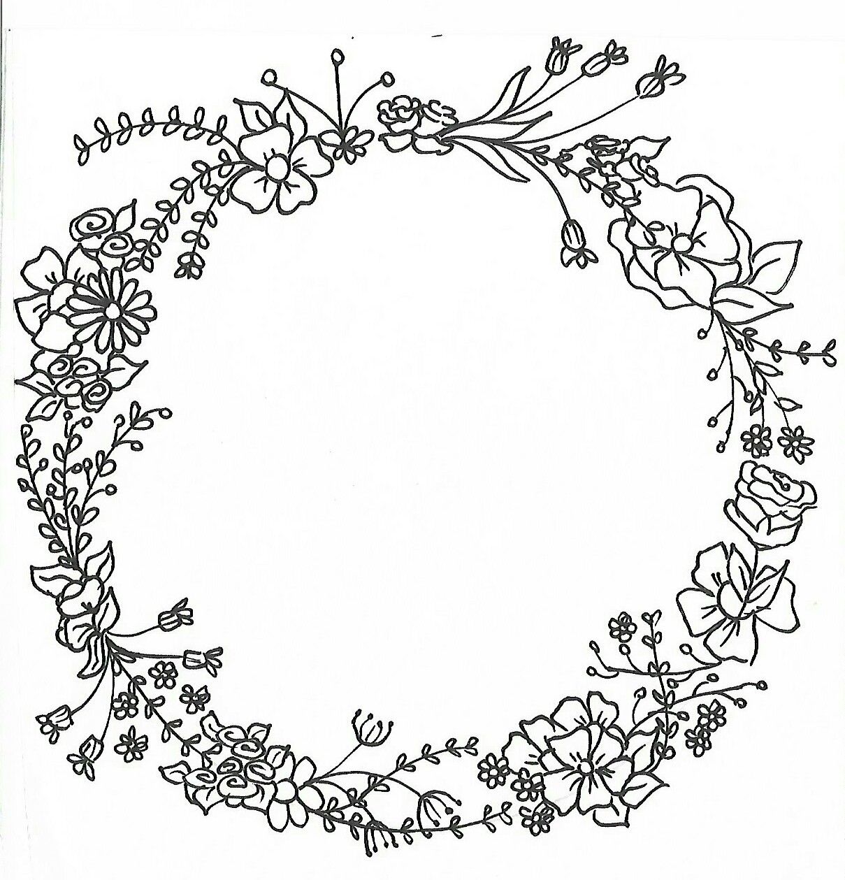 Wreath Drawing at GetDrawings | Free download