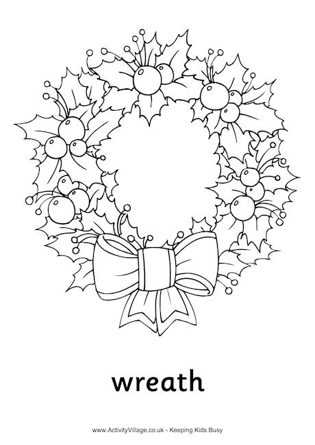 460x650 Christmas Wreath Colouring Page Httpwww.activityvillage.co.uk