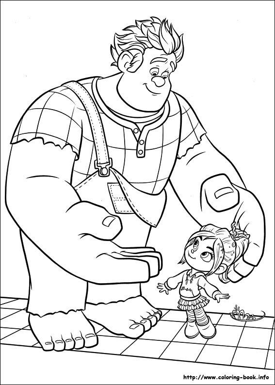 567x794 Wreck It Ralph Coloring Picture I Just Love That Cute Moment