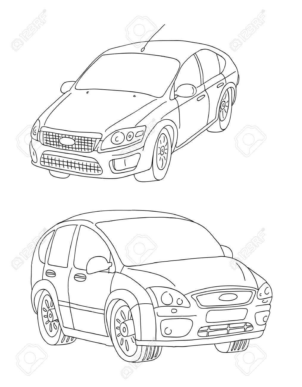 1015x1300 Contours, Lines Of Cars Royalty Free Cliparts, Vectors, And Stock
