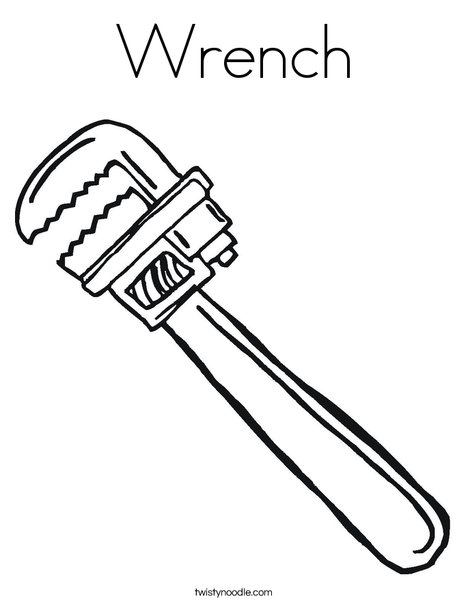 468x605 Wrench Coloring Page