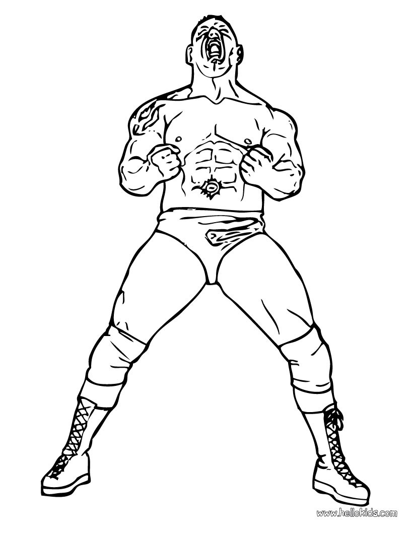 820x1060 Wrestler Batista Coloring Pages