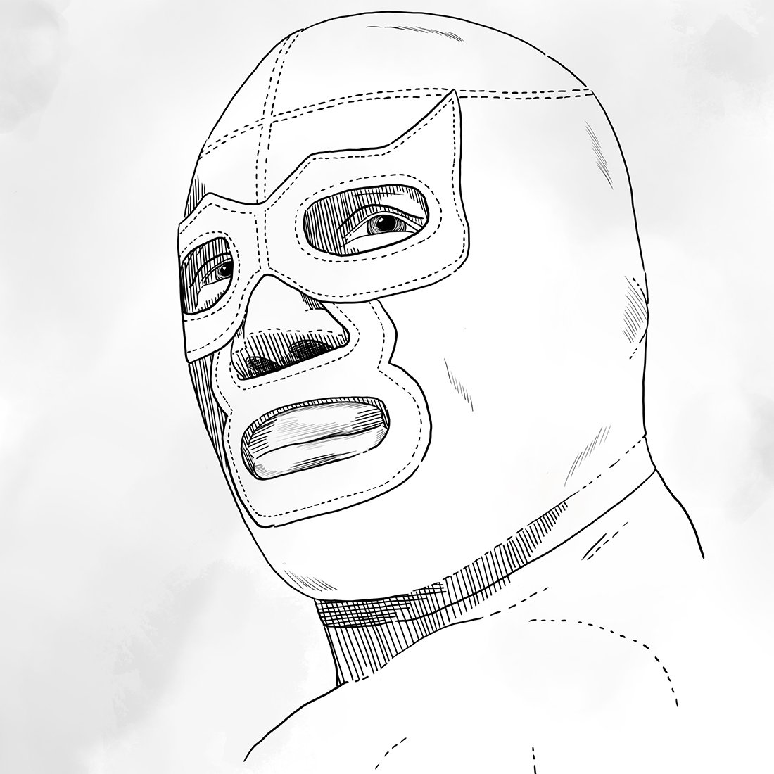 1100x1100 Japanese And Mexican Wrestlers Laerte Emme