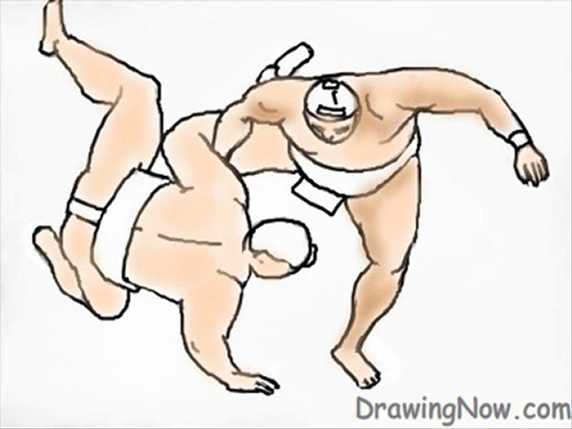 640x480 Sumo Wrestling Drawing Sumo Art