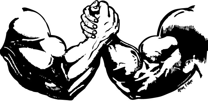 689x337 Arm Wrestling Clipart