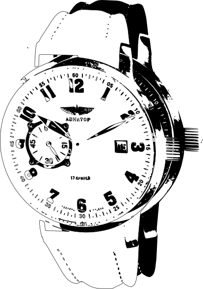 414x591 Wrist Watch 3 Clip Art