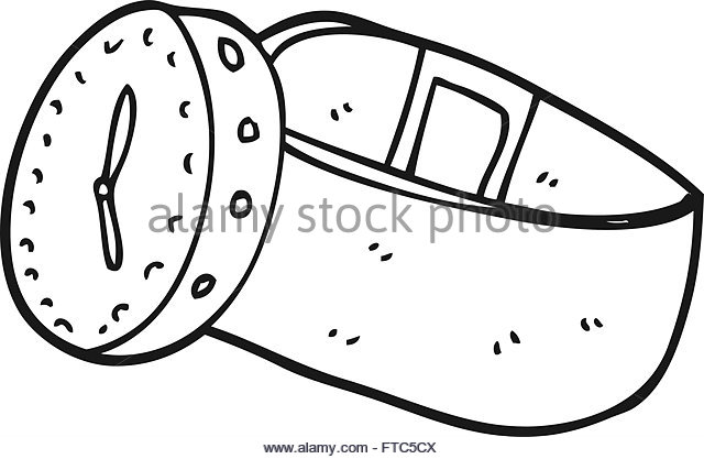 640x417 Cartoon Wrist Watch Black And White Stock Photos Amp Images