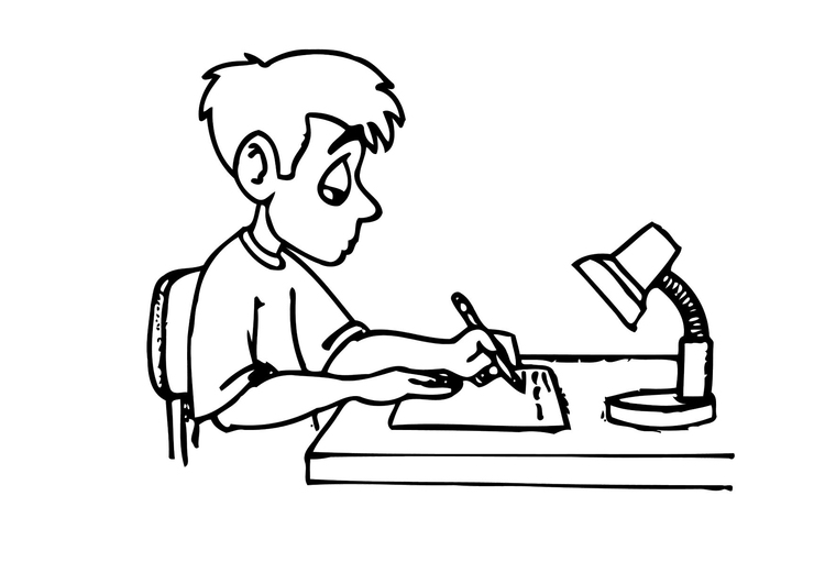 750x531 Coloring Page Writing, Homework