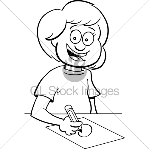 500x500 Girl Writing Illustration Drawing Picture.html In Wovynivugo