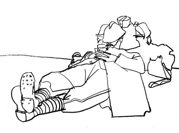 600x444 Daniel Zalkus On Twitter One More Life Drawing. Sleeping Ww1