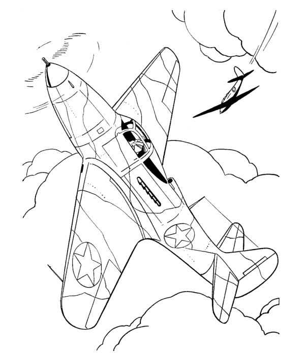 600x696 Planes Coloring Pages