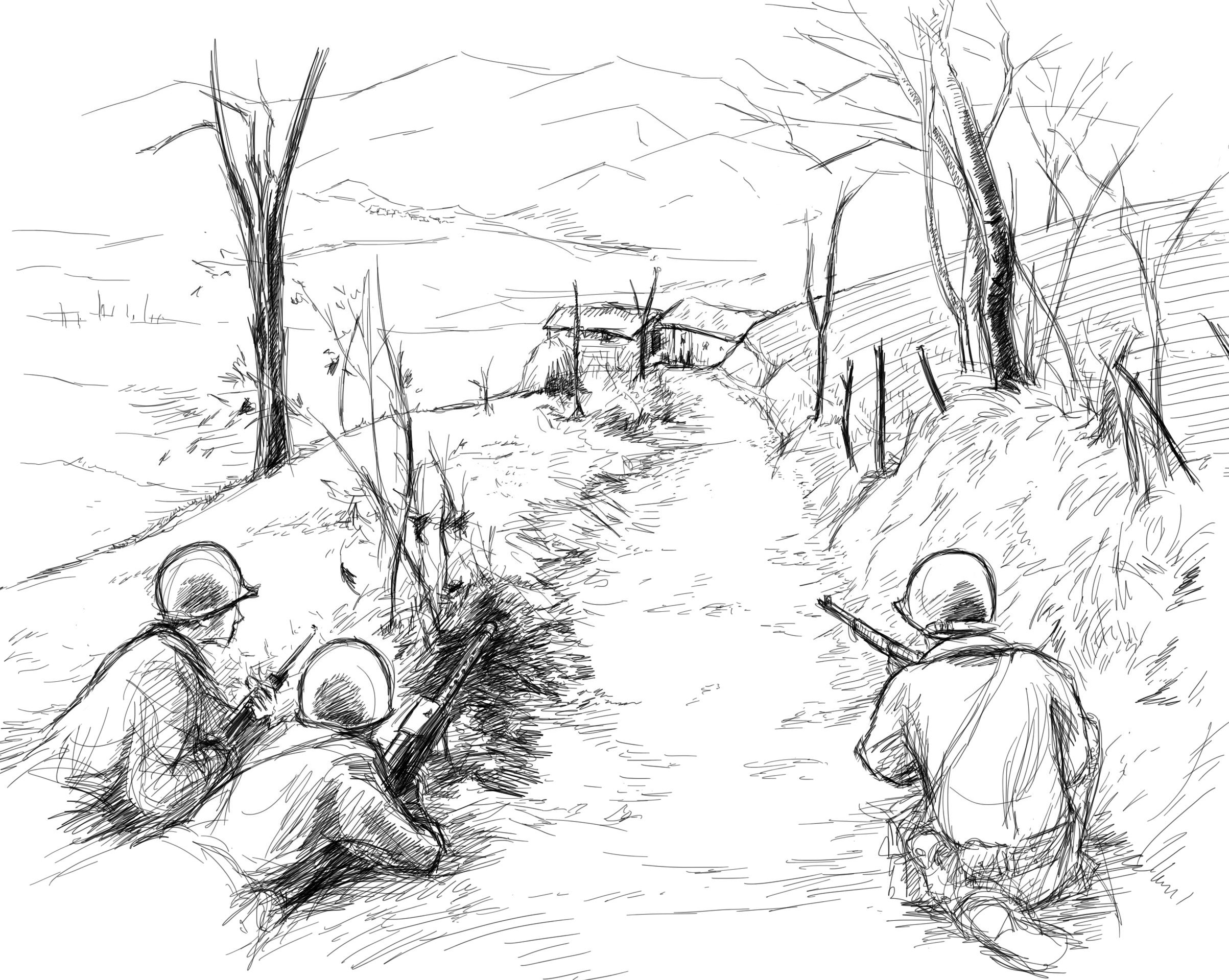 2406x1919 Scene Sketch Wwii Gis