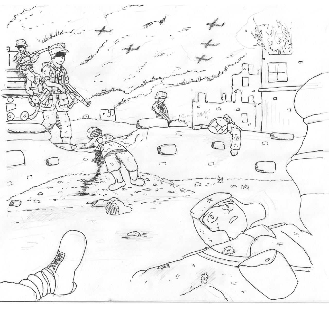 1280x1219 Ww2 Drawings By Desynchronizer