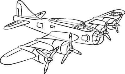 400x238 World War 1 Plane Drawing