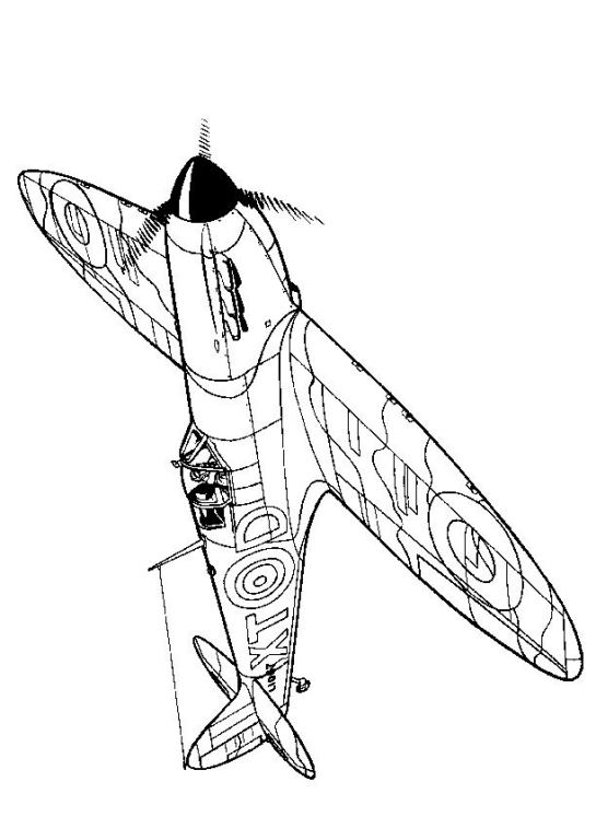 545x768 Coloring Page Wwii Aircrafts