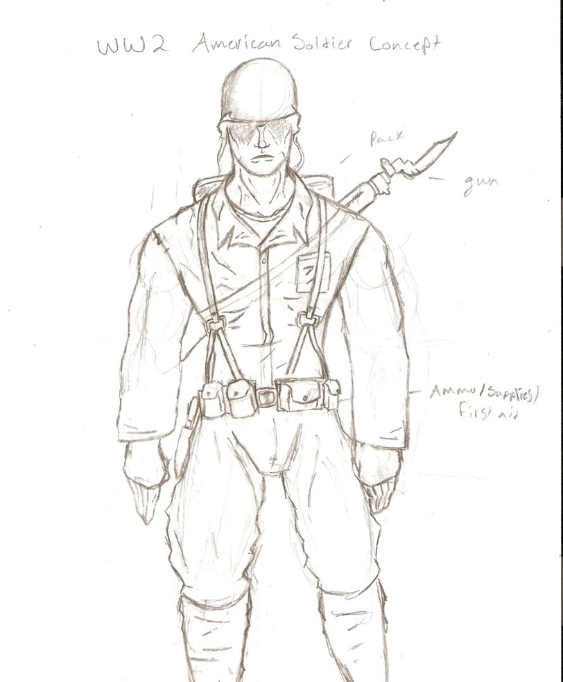 812x984 Ww2 American Soldier Concept By Iwannabiscut147
