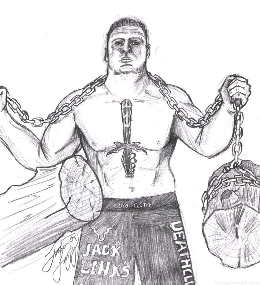850x933 Brock Lesnar Sketch Drowing Swaggy Images