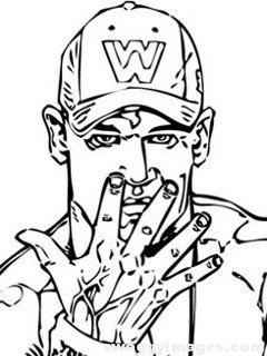 240x320 John Cena Sketch Colouring Swaggy Images