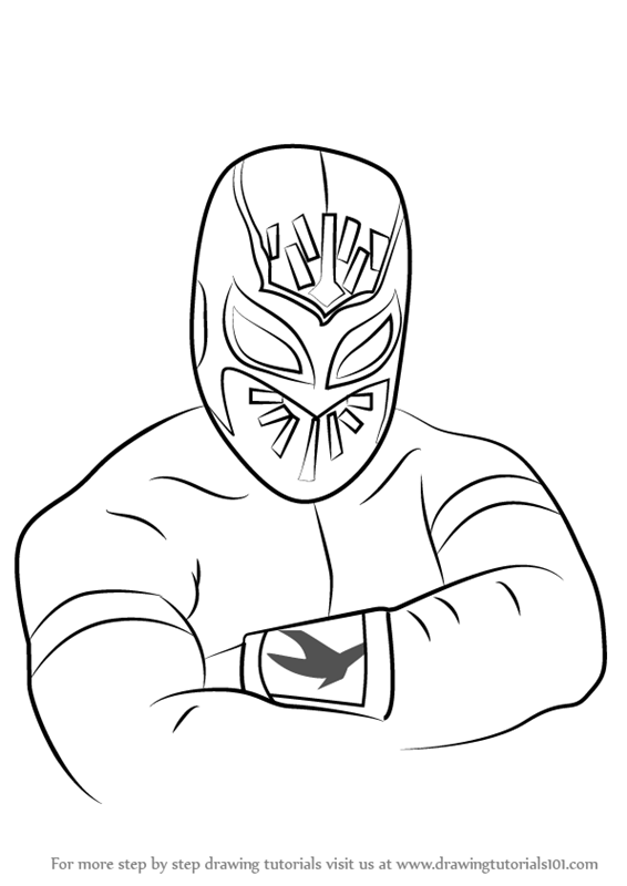 566x800 Learn How To Draw Sin Cara (Logos And Mascots) Step By Step