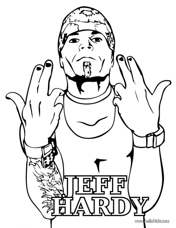 564x730 Realistic Jeff Hardy Sketch Printable To Color Famous People