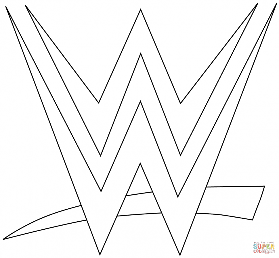 970x900 Coloring Pages Mesmerizing Wwe Coloring Book Logo Page Pages Wwe