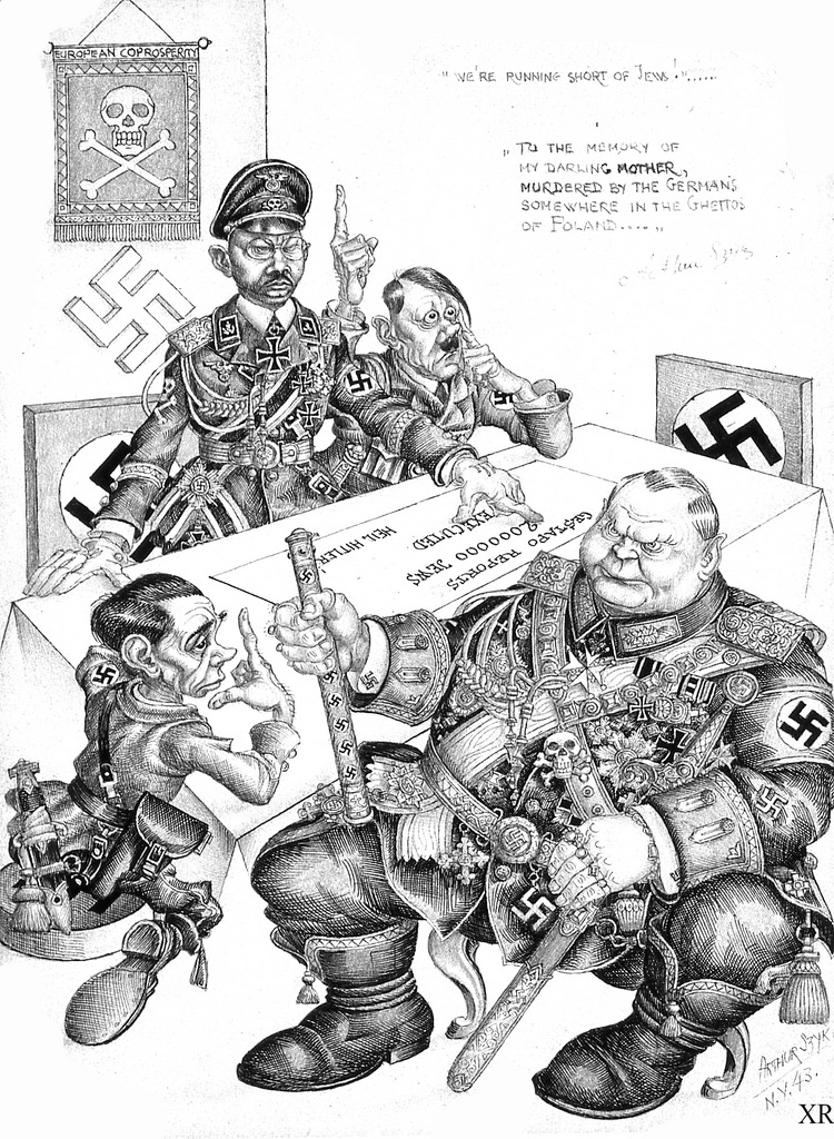 750x1024 1943 Running Out Of Jews! Wwii Artist