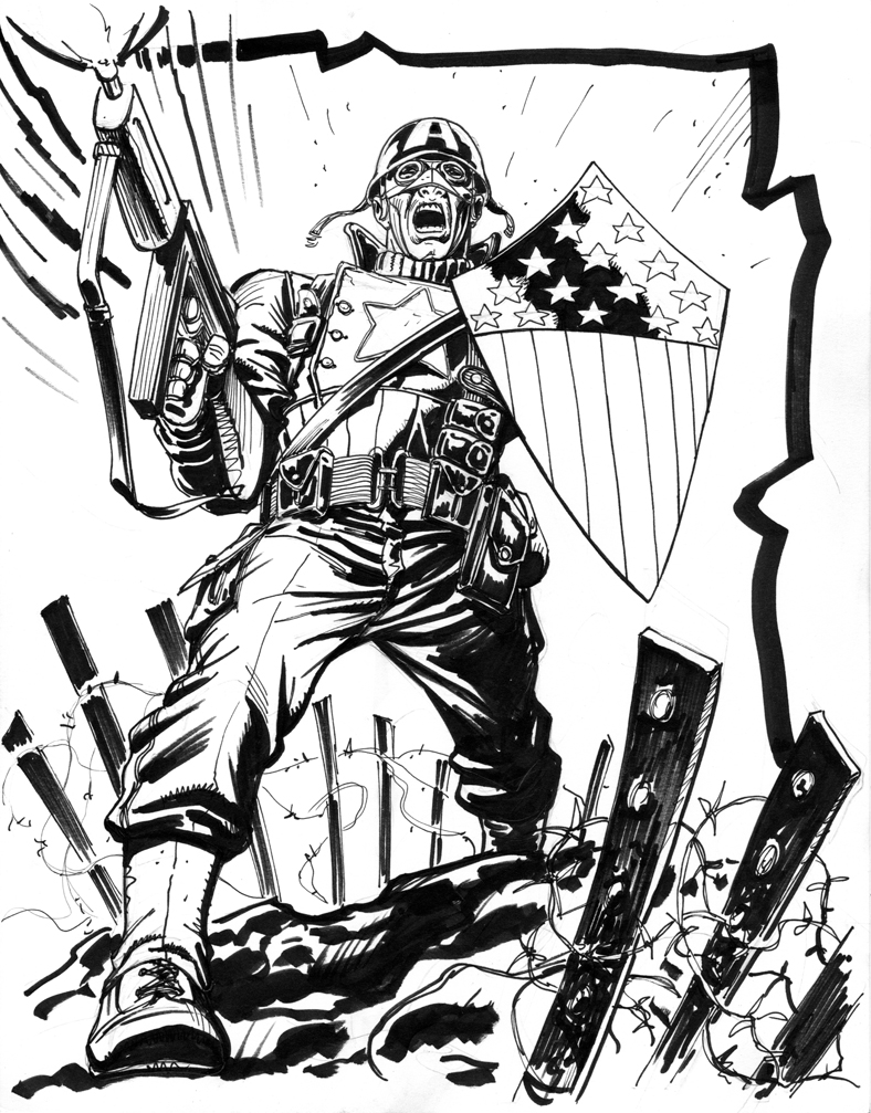 788x1007 Wwii Capt. America Con Sketch By Joejusko