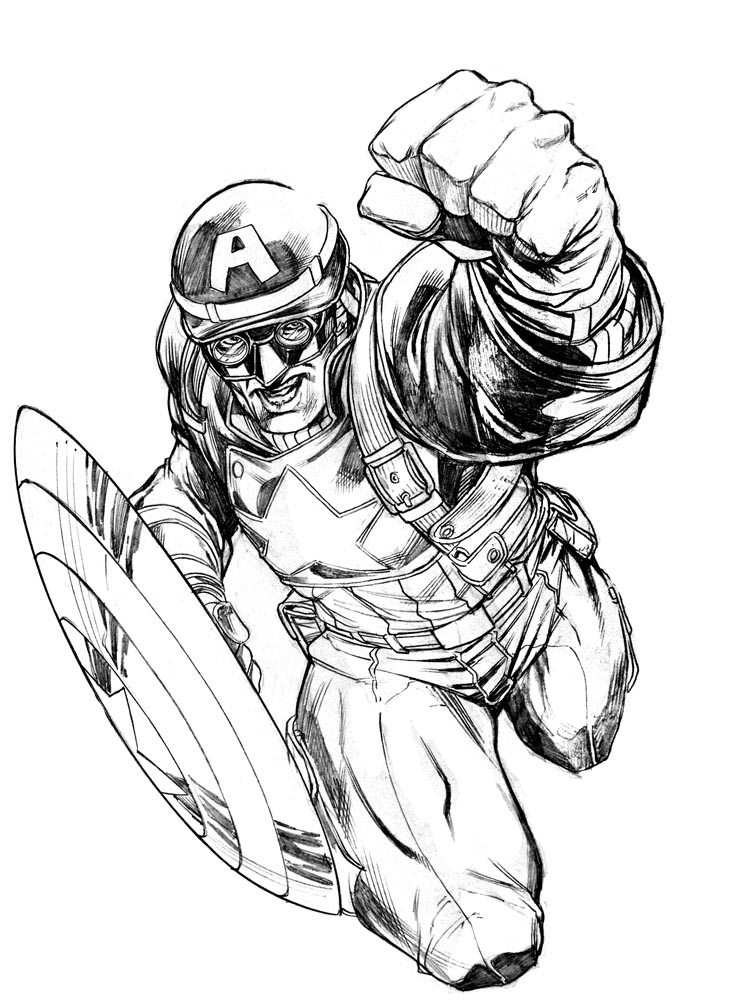 750x1000 Wwii Cap Sketch By Robertatkins