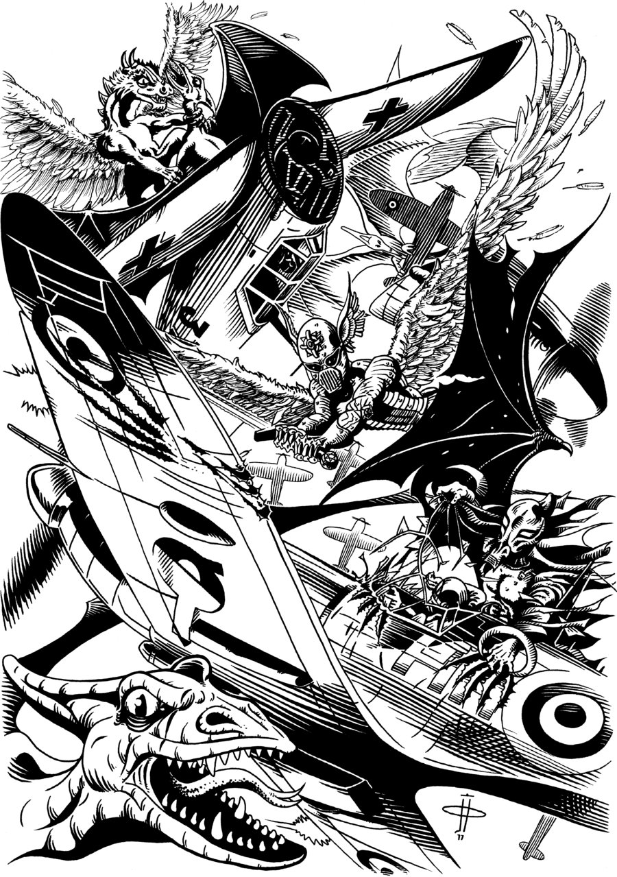 900x1279 Wwii Dogfight By Psrafferty