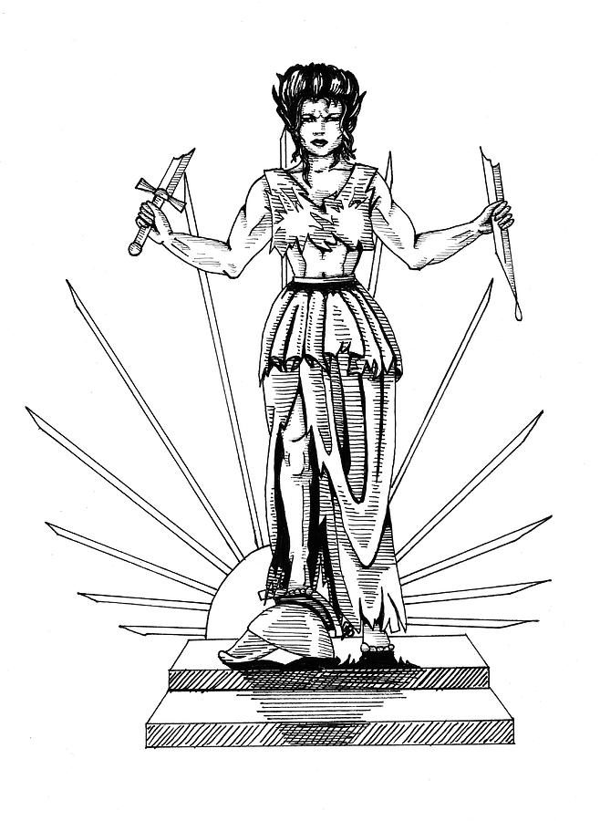 658x900 Wwii Miss Liberty Drawing By Scarlett Royal