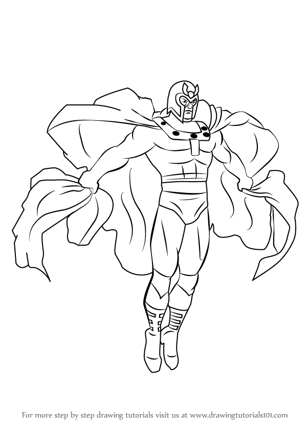 598x844 Learn How To Draw Magneto From X Men (X Men) Step By Step
