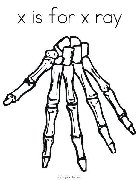 468x605 X Is For X Ray Coloring Page