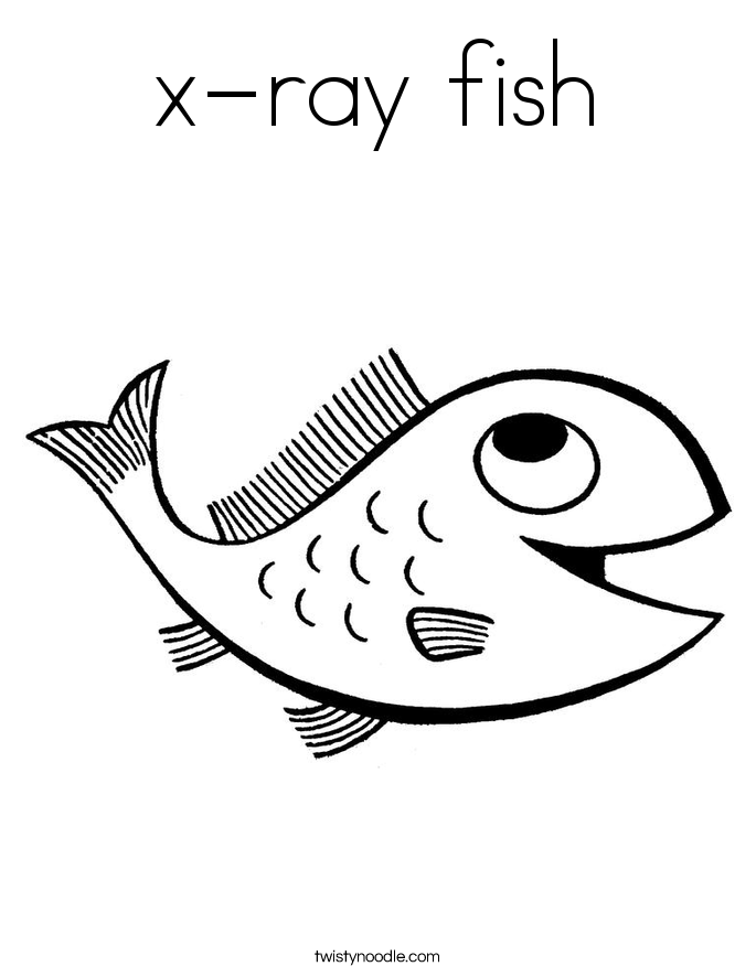 685x886 X Ray Fish Coloring Page